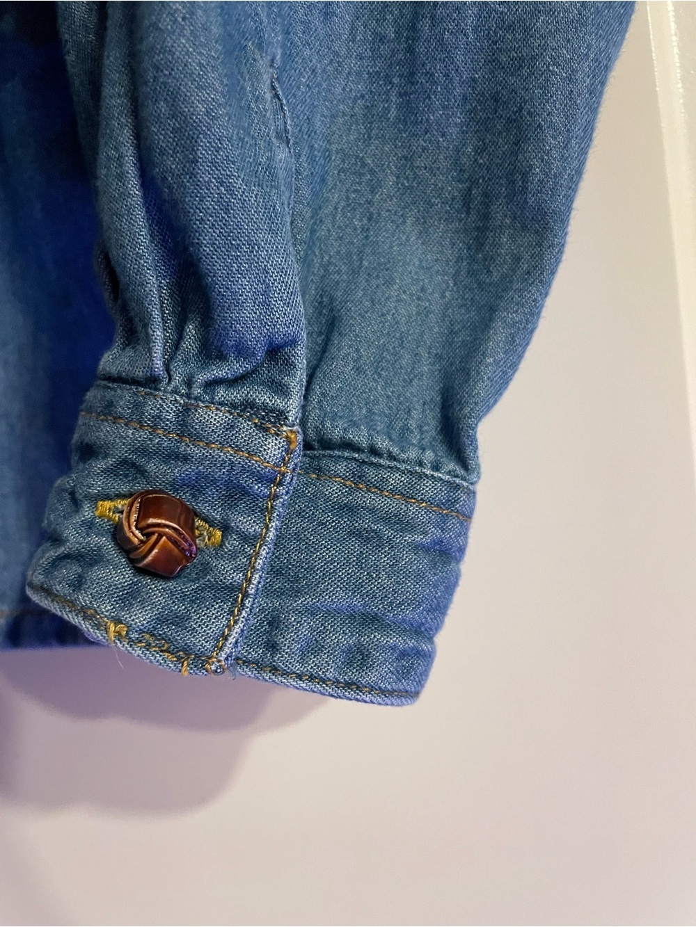 Coldwater Creek Denim Button-Front Lightweight Cotton Shirt Jacket Petite M - Picture 5 of 9